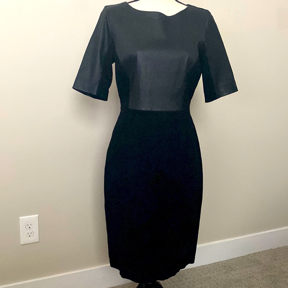 Elie Tahari Suede and Leather Dress (8)